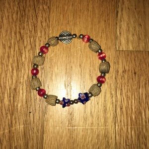 PacSun Cute beaded bracelet with wooden charms